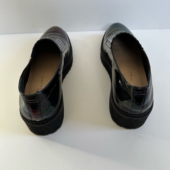 Loeffler Randall Ria Black Iridescent Leather Slip-On Loafer Sz 8 - Picture 8 of 11